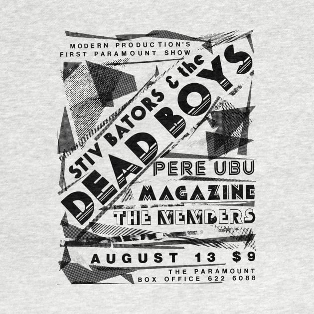 Stiv Bators & The Dead Boys / Pere Ubu / Magazine / The Members by Punk Flyer Archive